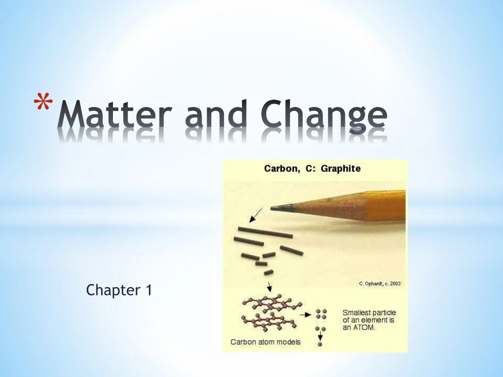 matter and change