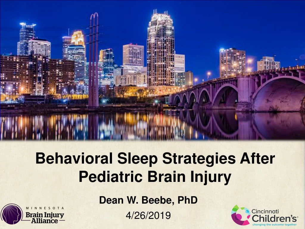 behavioral sleep strategies after pediatric brain