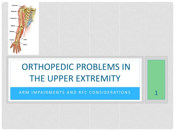 orthopedic problems in the upper extremity