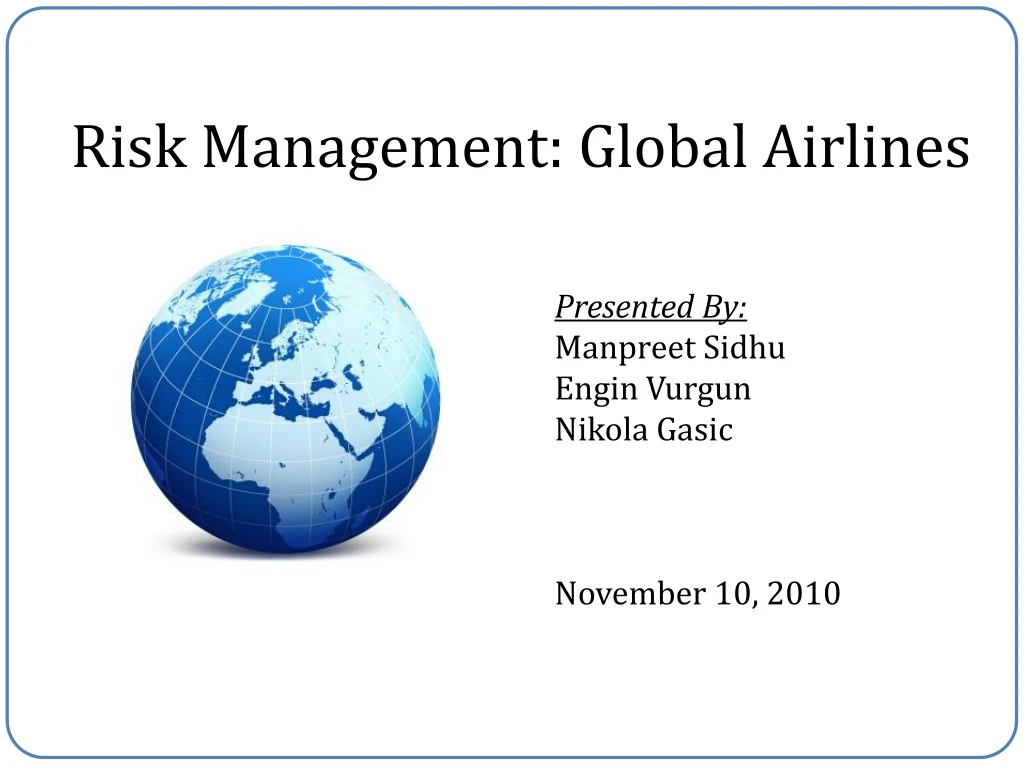 risk management global airlines