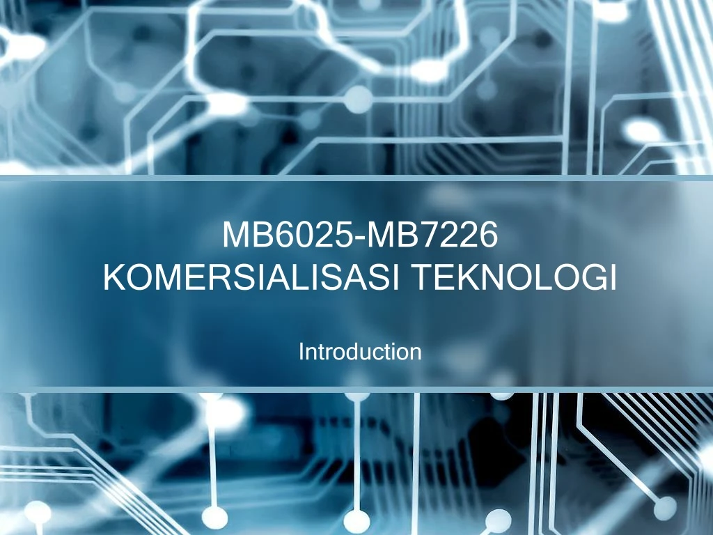 mb6025 mb7226 komersialisasi teknologi