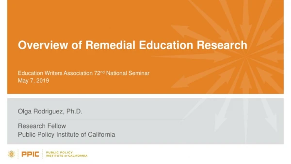 Overview of Remedial Education Research