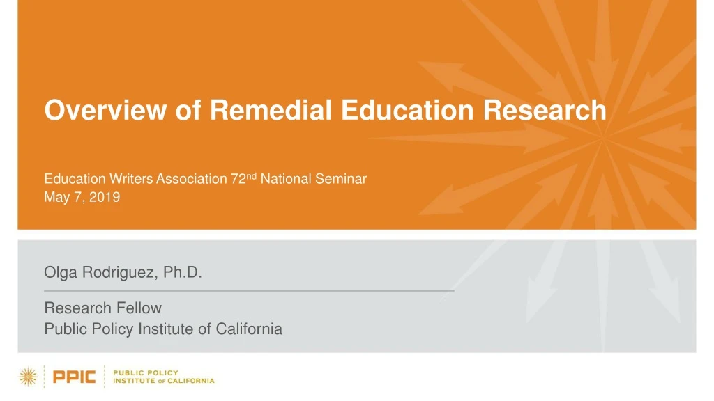 overview of remedial education research