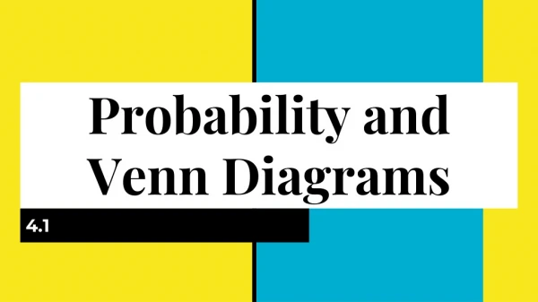 Probability and Venn Diagrams