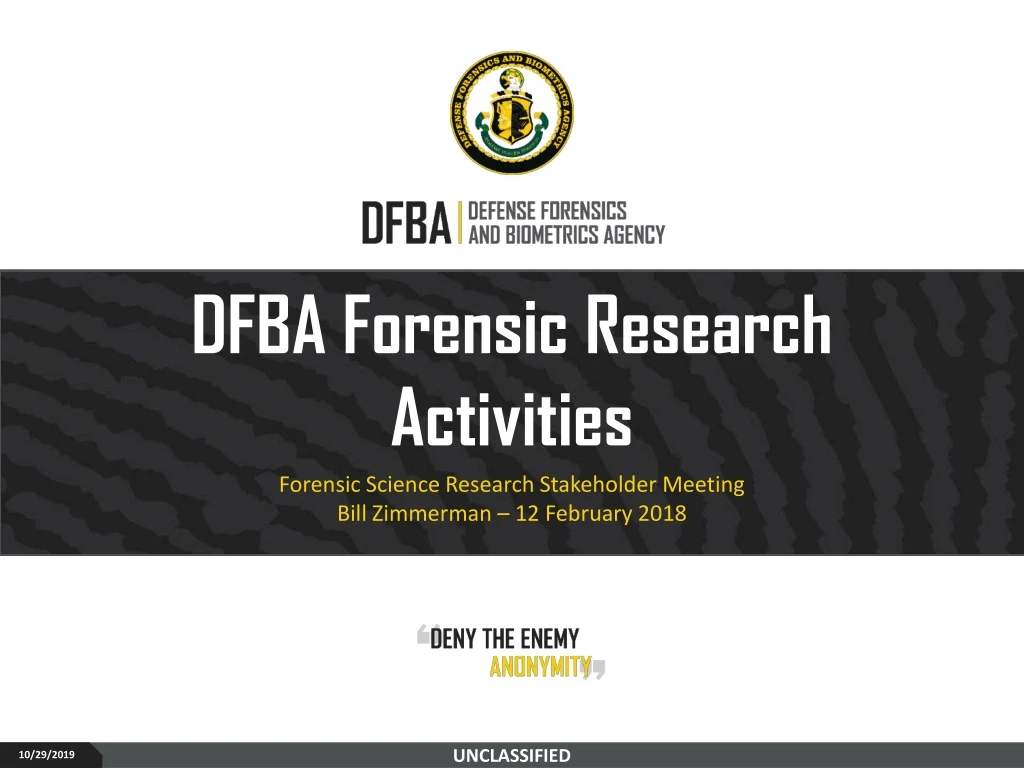 dfba forensic research activities