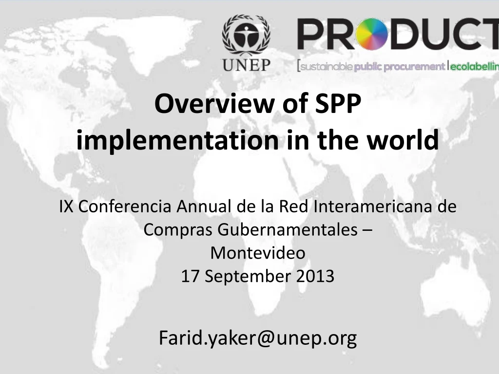 overview of spp implementation in the world