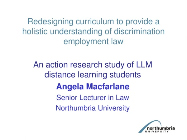 Redesigning curriculum to provide a holistic understanding of discrimination employment law