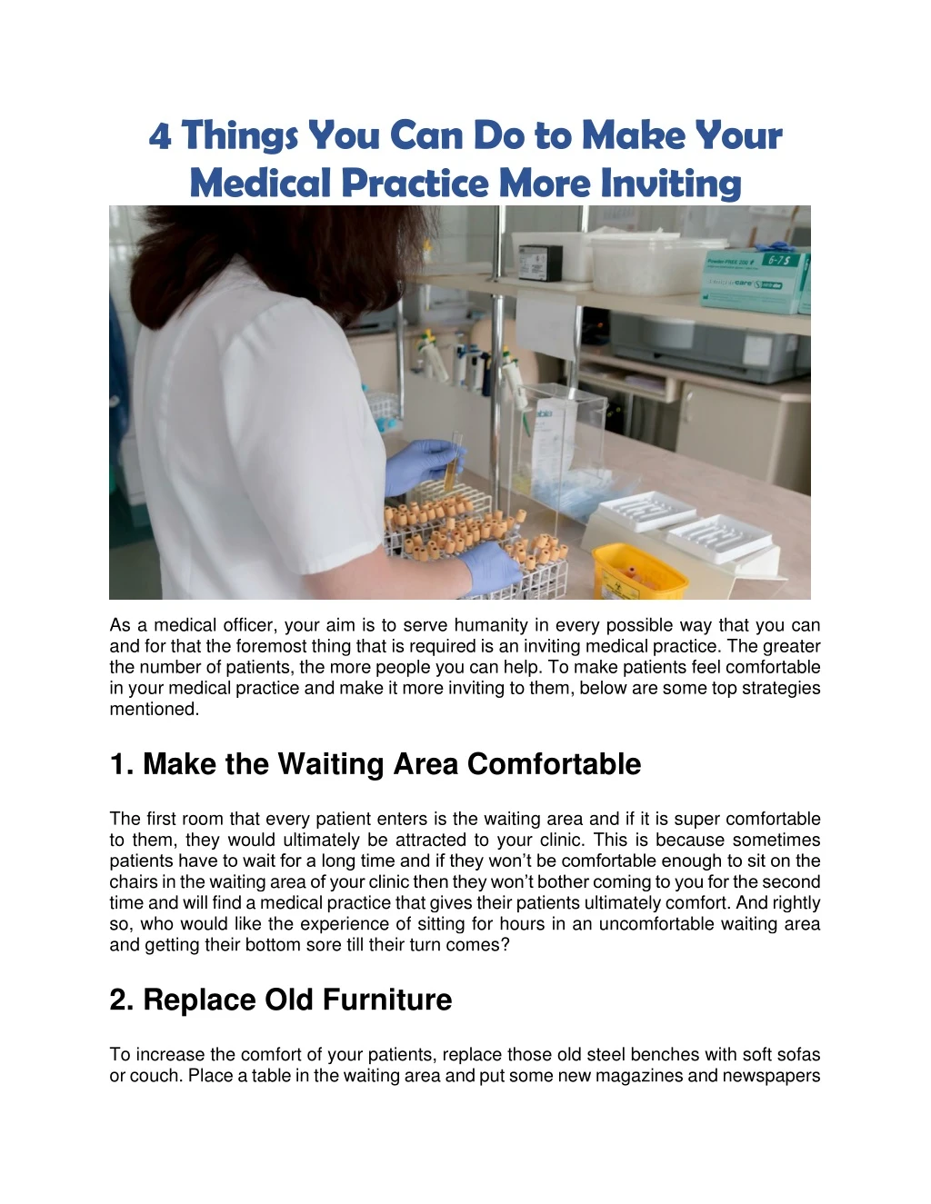 4 things you can do to make your medical practice