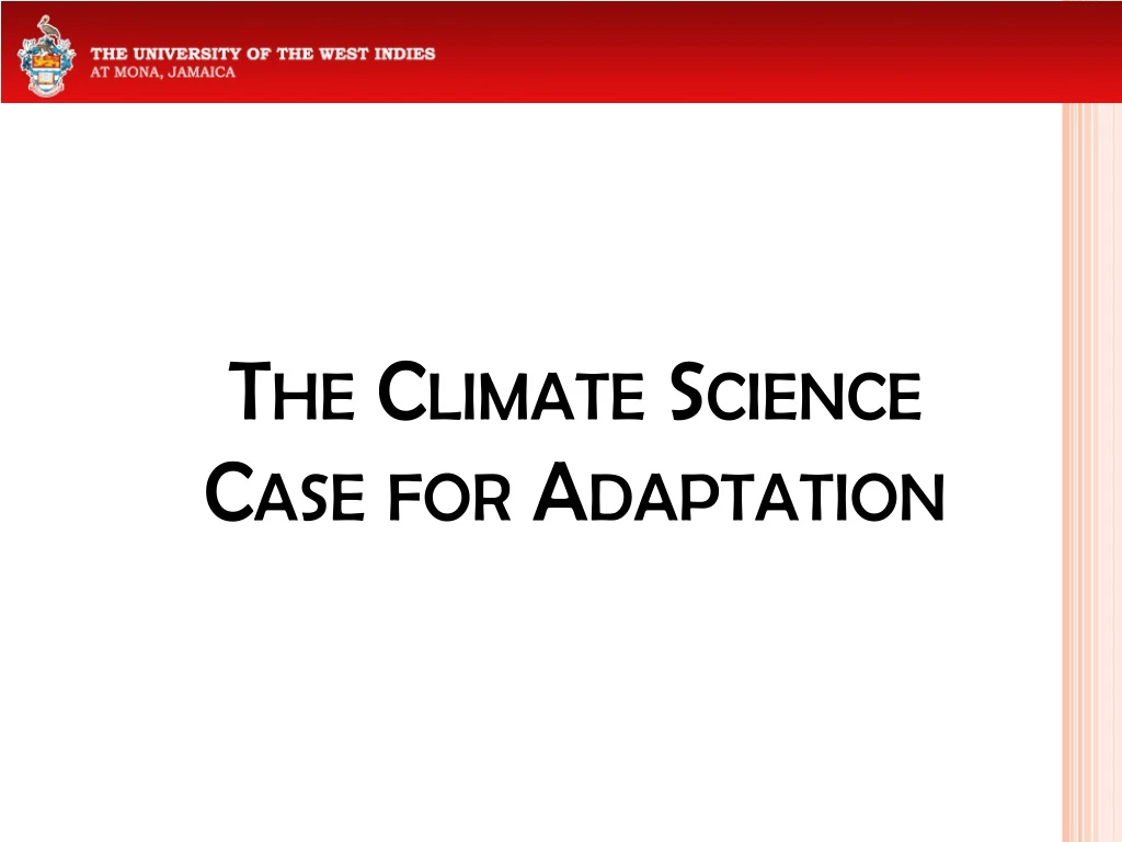 the climate science case for adaptation