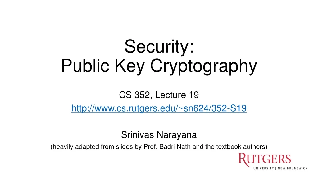 security public key cryptography