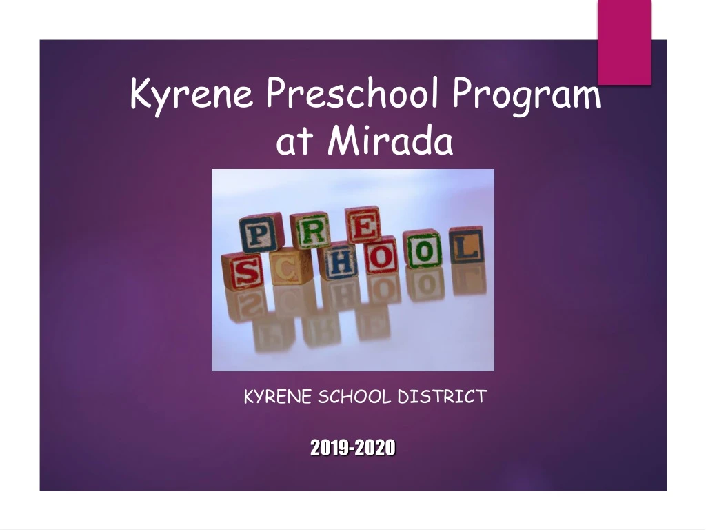 kyrene preschool program at mirada