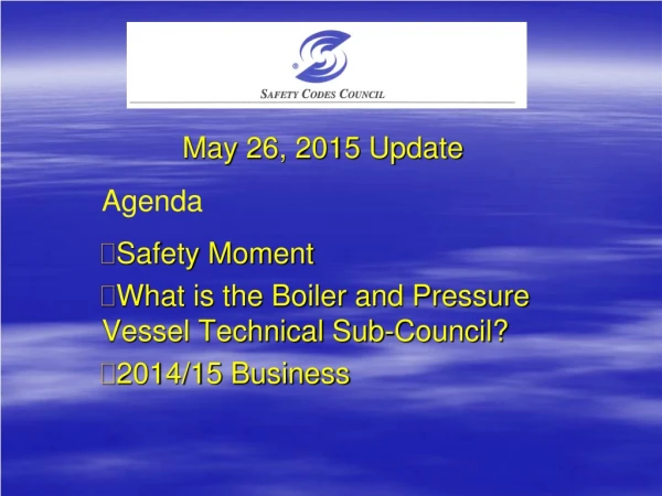 May 26, 2015 Update