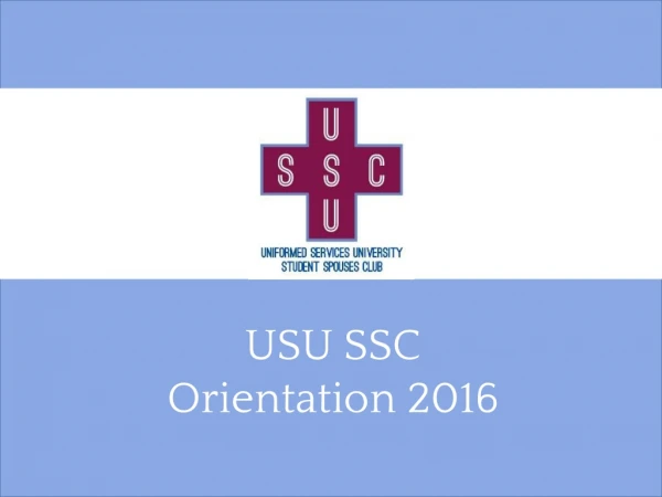 USU SSC Orientation 201 6