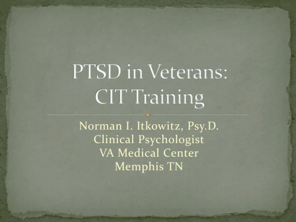 PTSD in Veterans: CIT Training