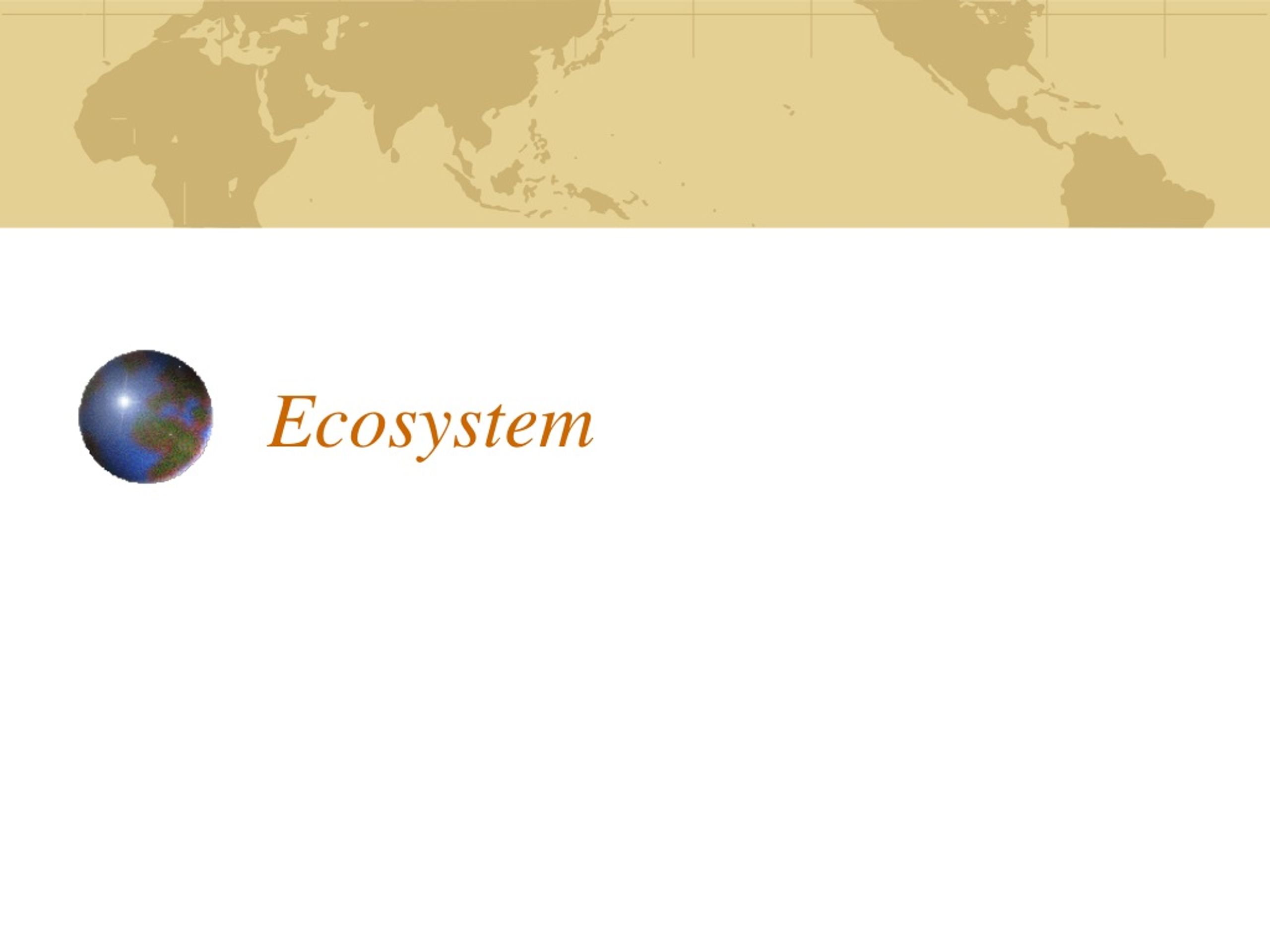 Ecosystem - slide 1
