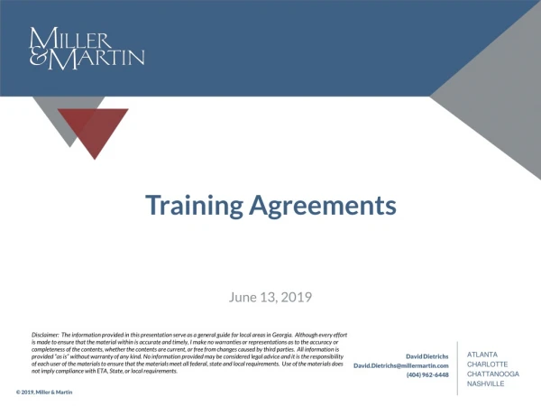 Training Agreements