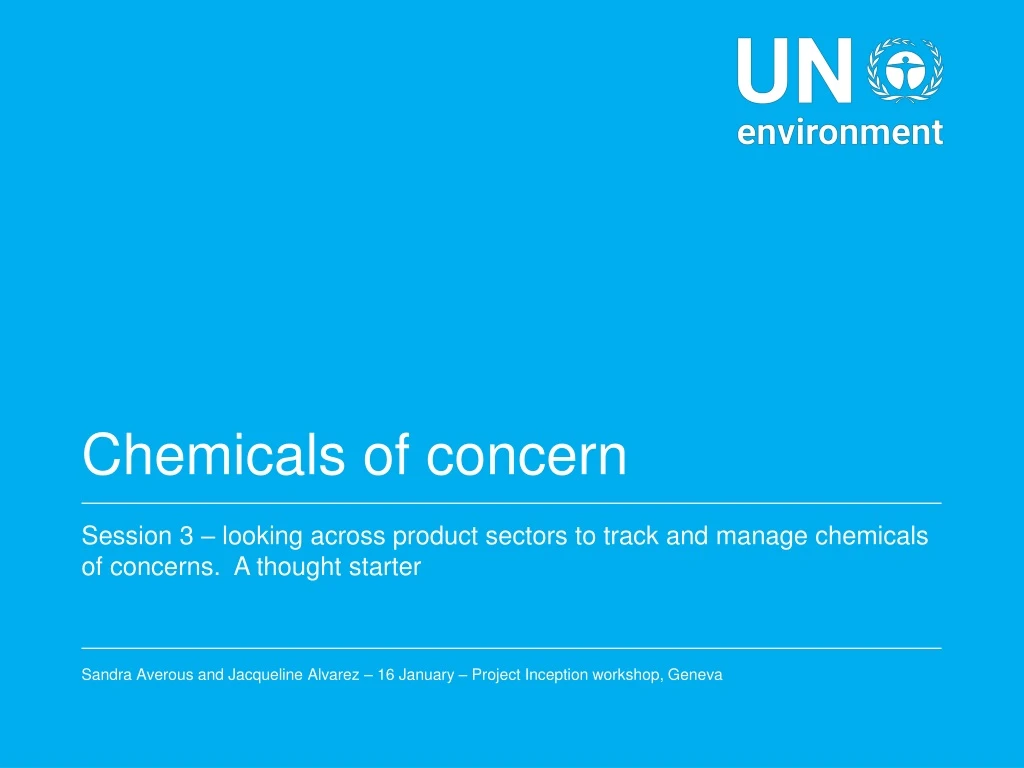 chemicals of concern