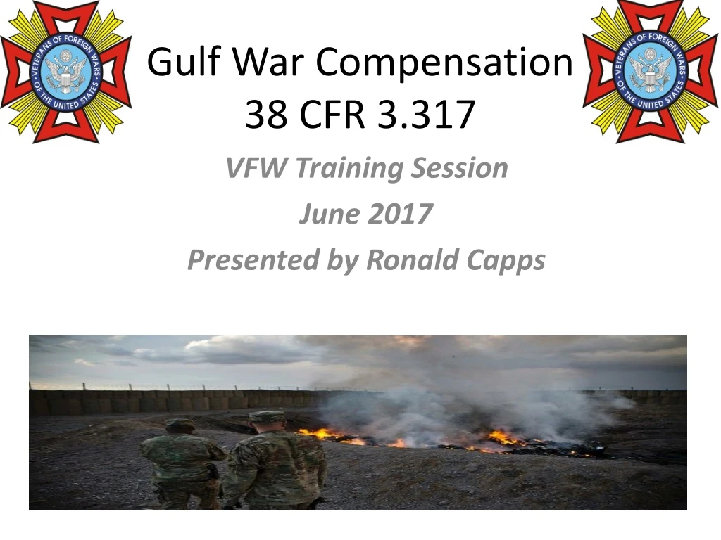 gulf war compensation 38 cfr 3 317
