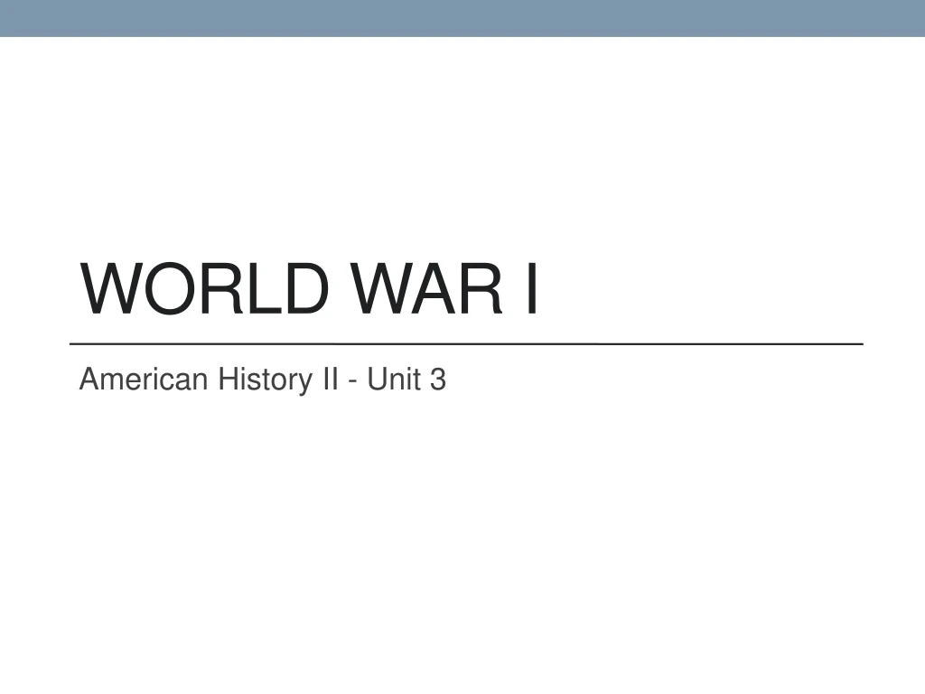 world war i