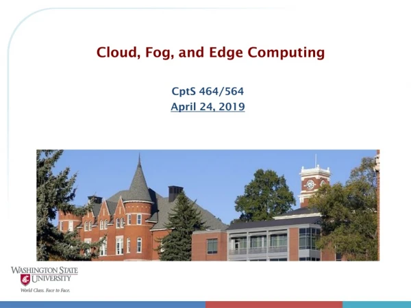 Cloud, Fog, and Edge Computing