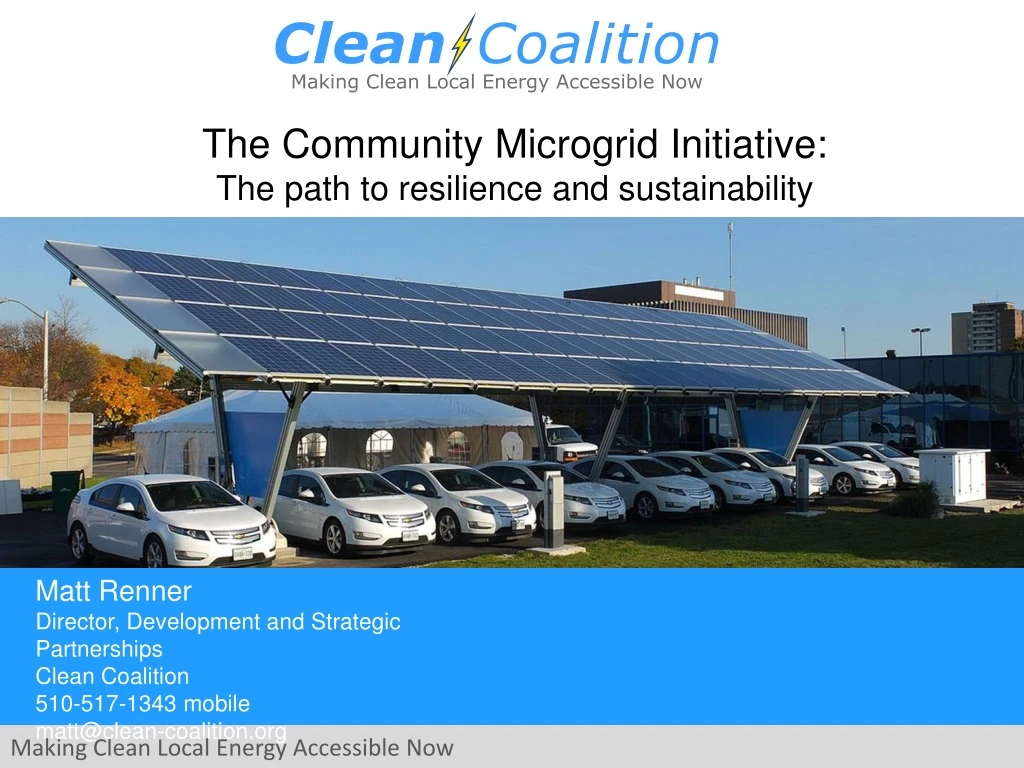 the community microgrid initiative the path