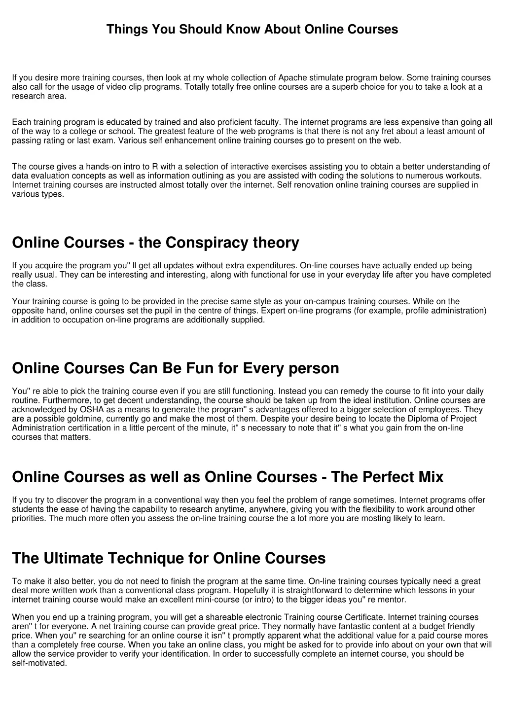 things you should know about online courses