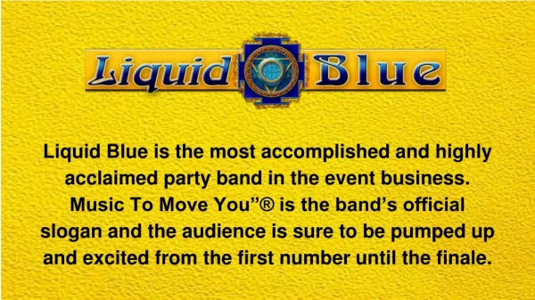 Wedding Entertainment San Diego - Liquid Blue