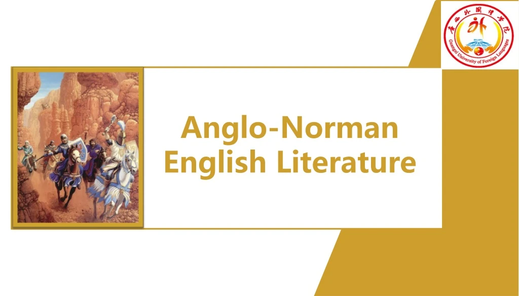anglo norman english literature