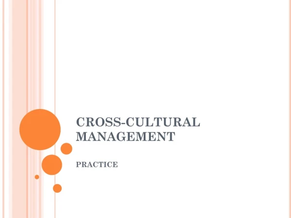 CROSS-CULTURAL MANAGEMENT