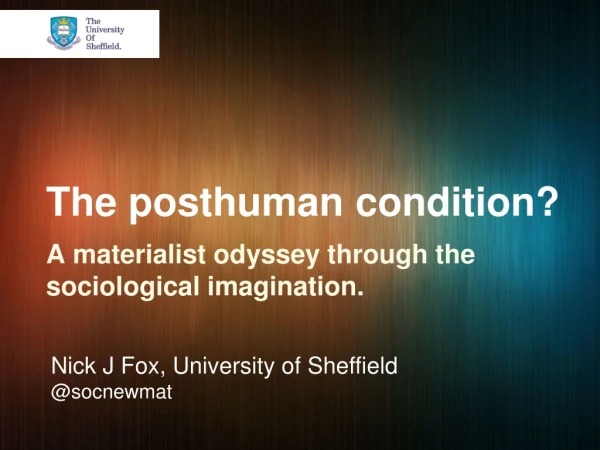 The posthuman condition?