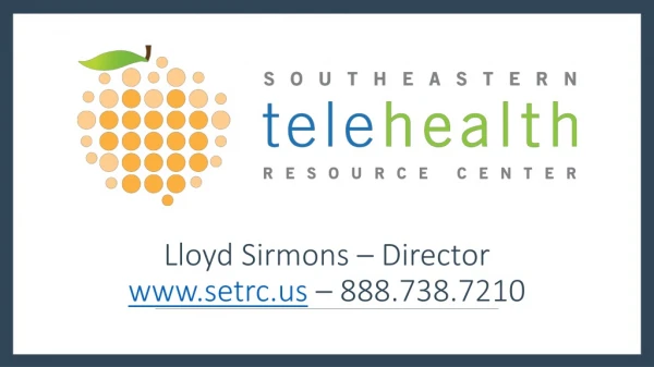 Lloyd Sirmons – Director setrc – 888.738.7210