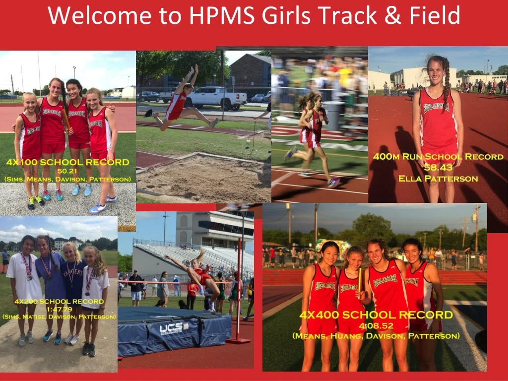 welcome to hpms girls track field