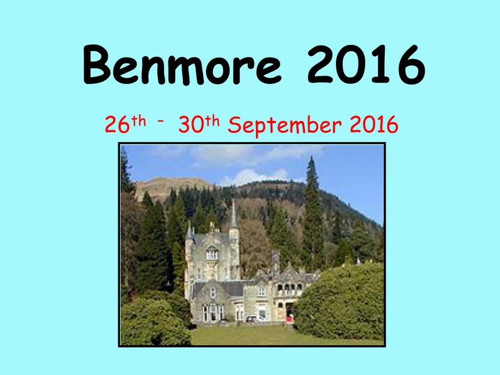 benmore 2016