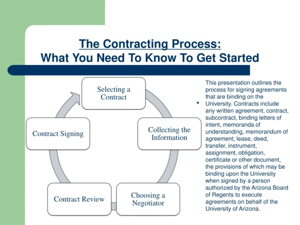 The Contracting Process: What You Need To Know To Get Started