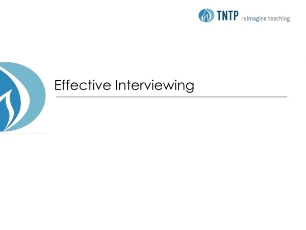 Effective Interviewing
