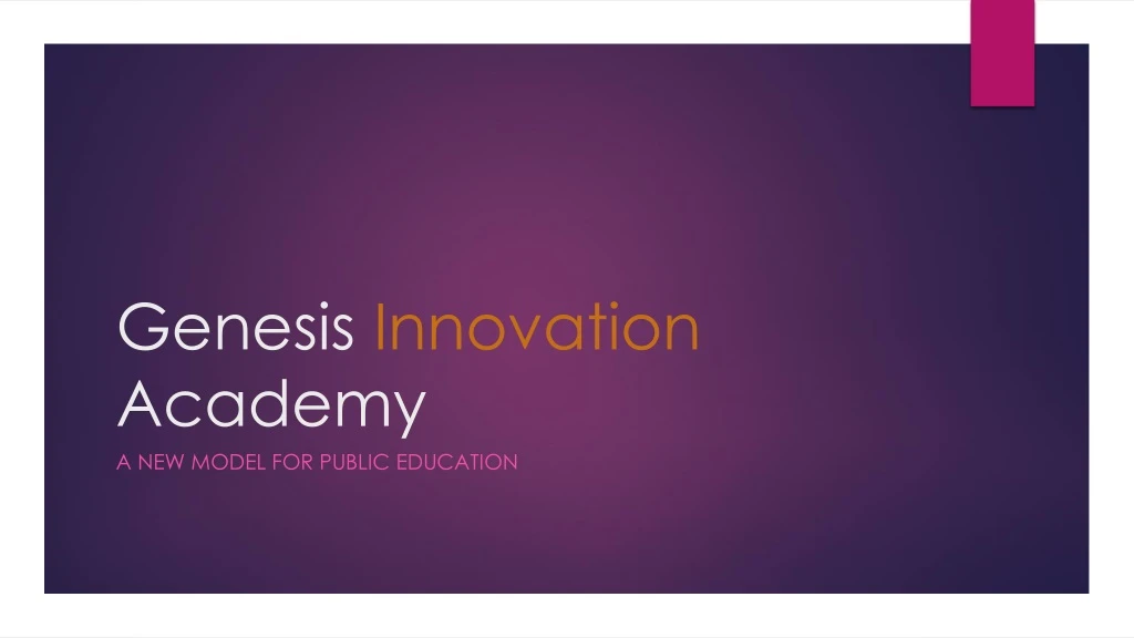 genesis innovation academy