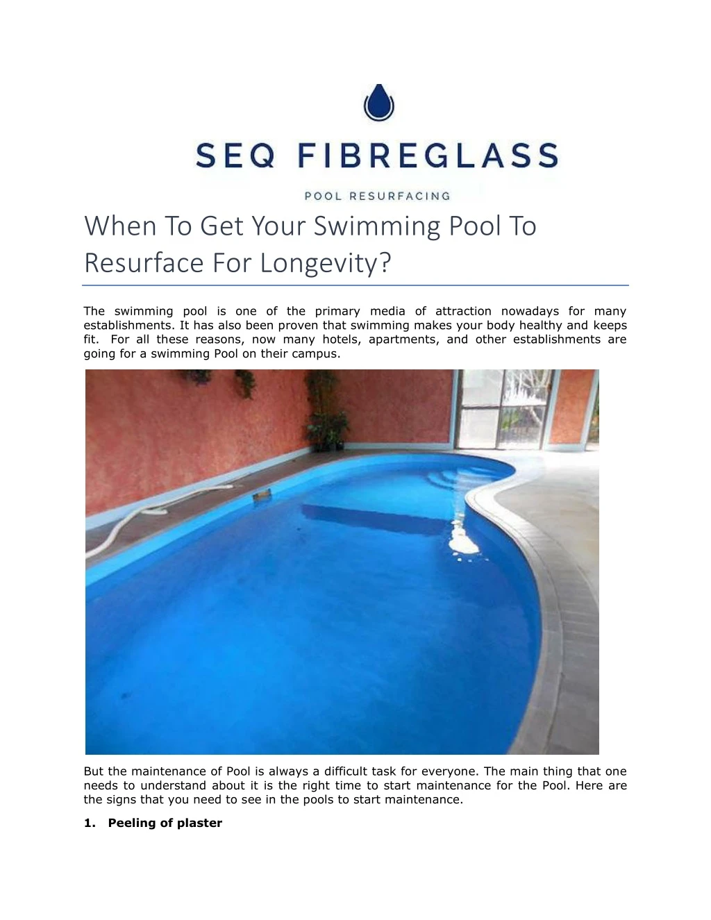 when to get your swimming pool to resurface