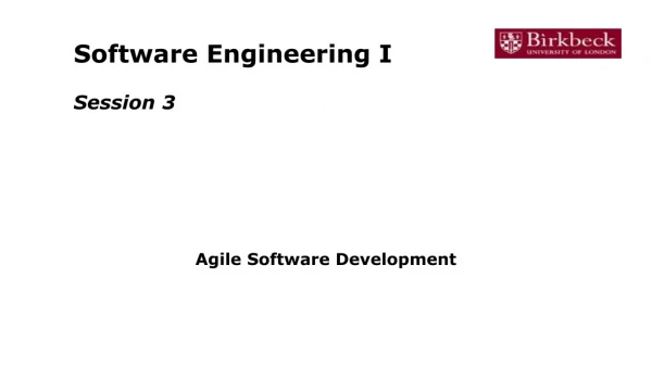Software Engineering I Session 3
