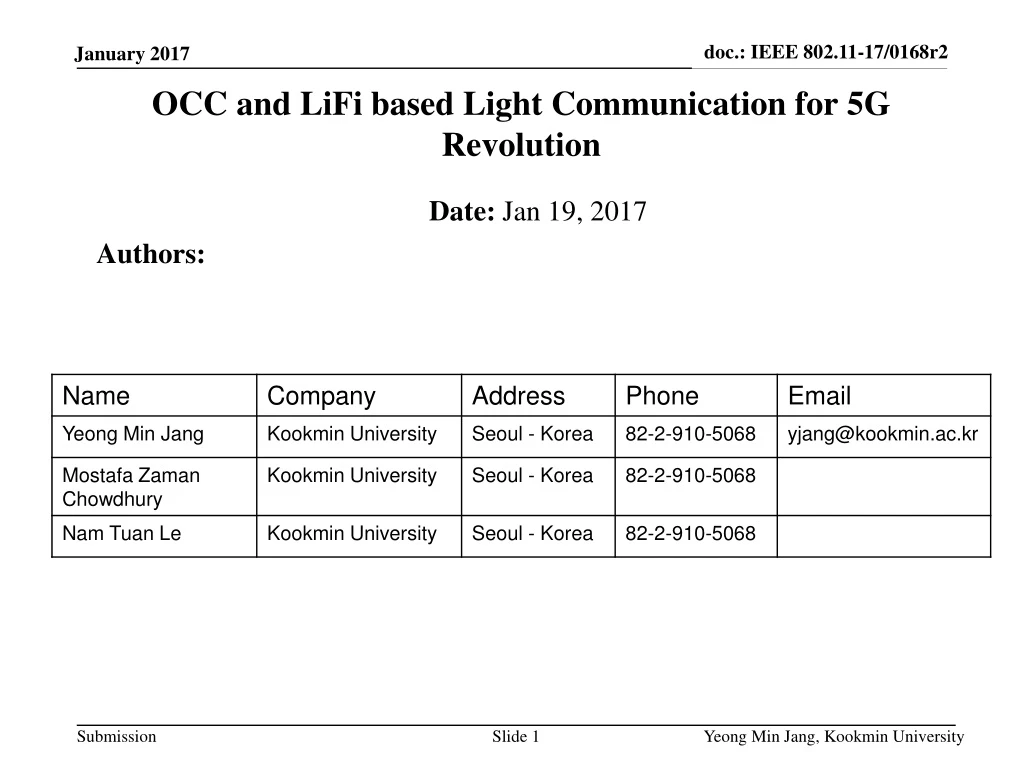 occ and lifi based light communication