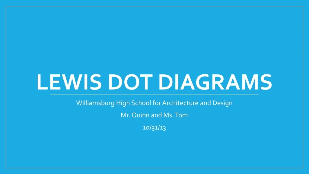 lewis dot diagrams