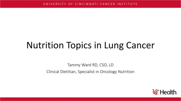 Nutrition Topics in Lung Cancer
