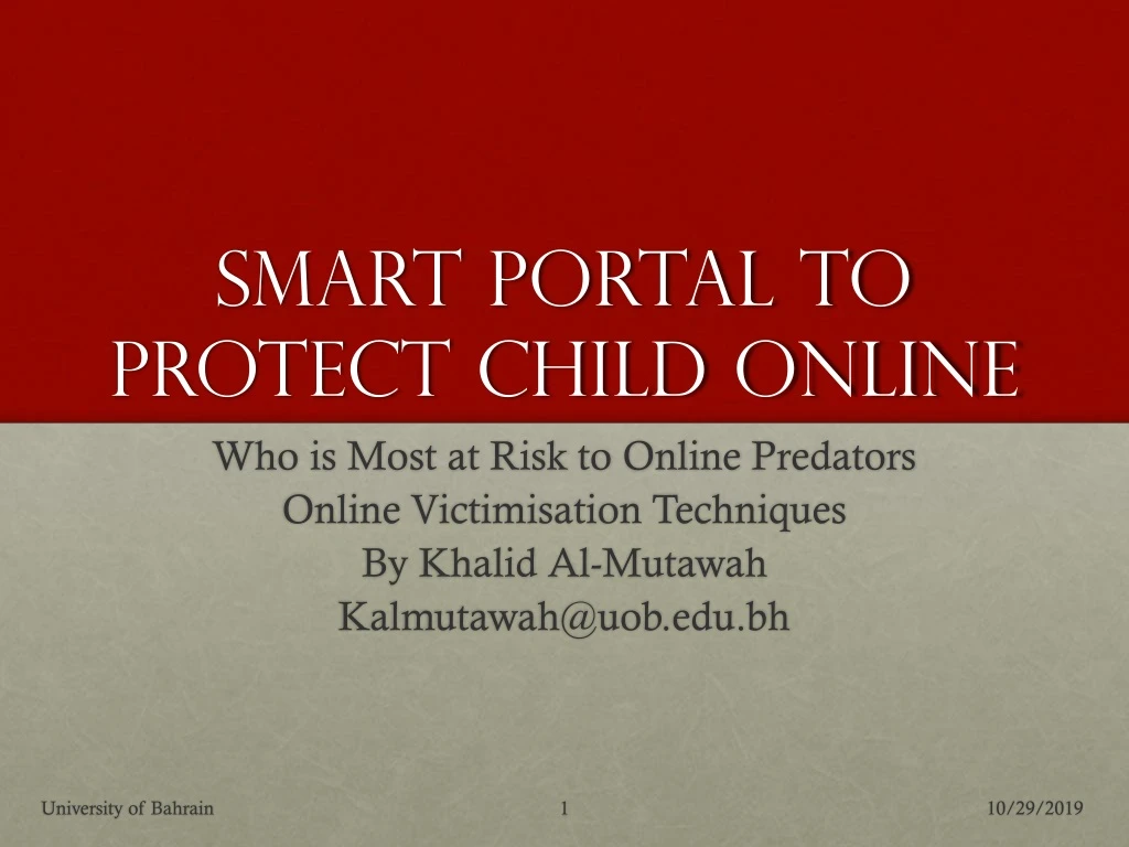 smart portal to protect child online