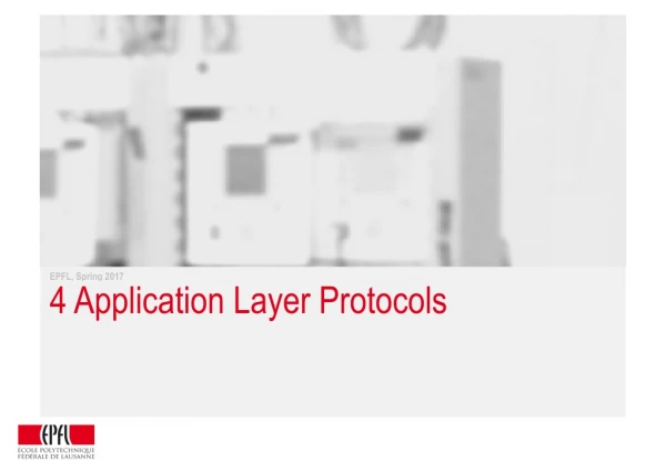 4 Application Layer Protocols