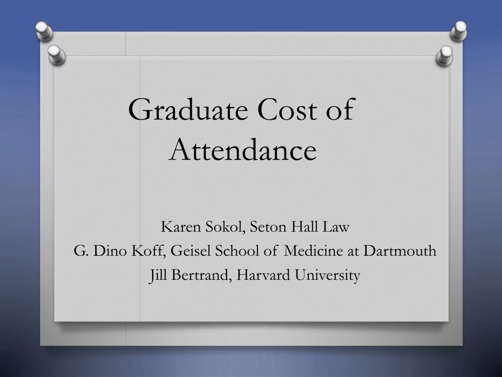 graduate cost of attendance