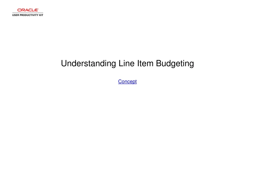 understanding line item budgeting concept