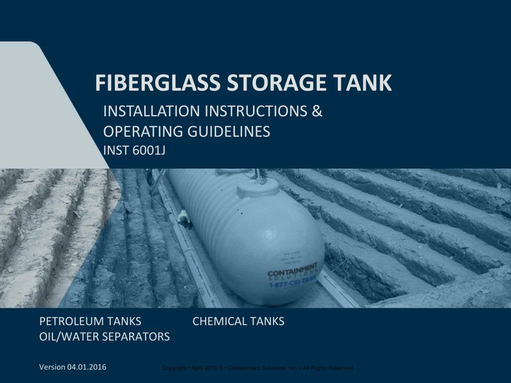 fiberglass storage tank