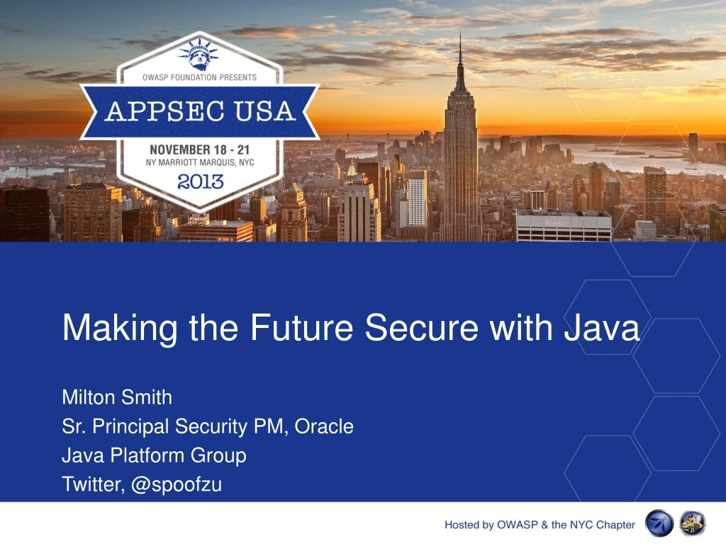 making the future secure with java