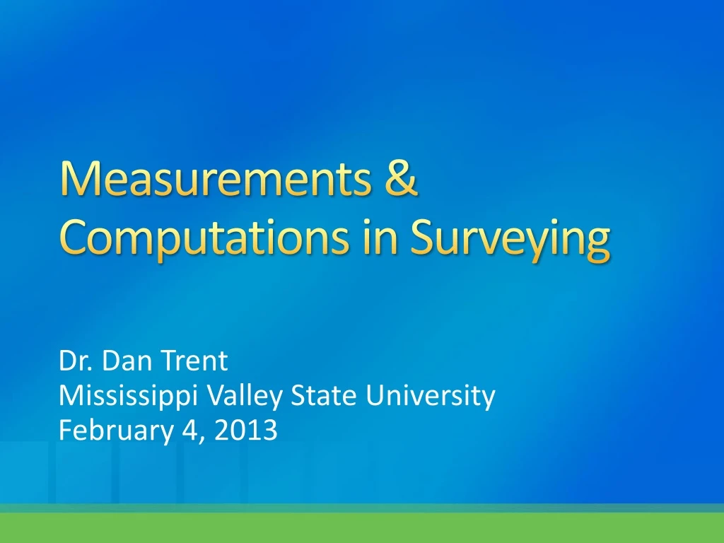 measurements computations in surveying