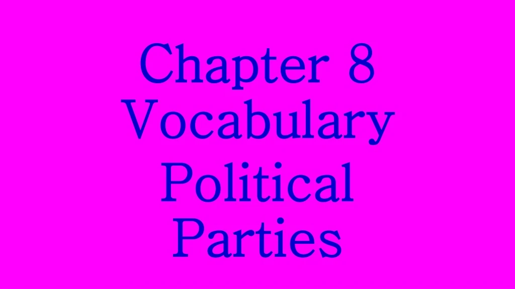 chapter 8 vocabulary