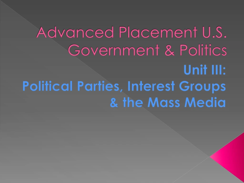 advanced placement u s government politics